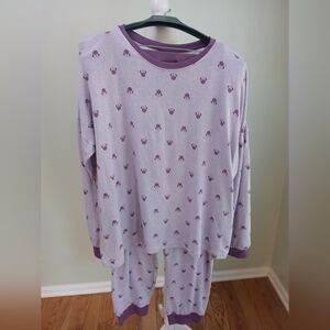 Disney Minnie Mouse 2pc Cozy Long Sleeve Jogger Lounge Pajama Set